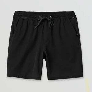 NWT Mens Quiksilver 18" Black Amphibian Drawstring Shorts Size Large